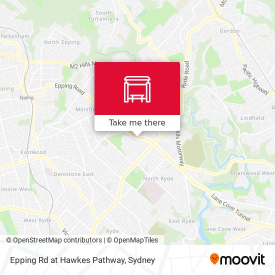Epping Rd at Hawkes Pathway map