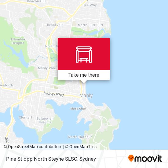 Pine St opp North Steyne SLSC map