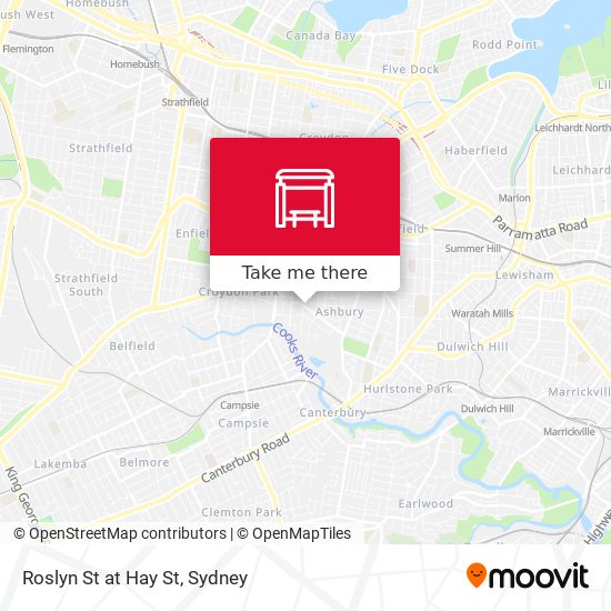 Roslyn St at Hay St map