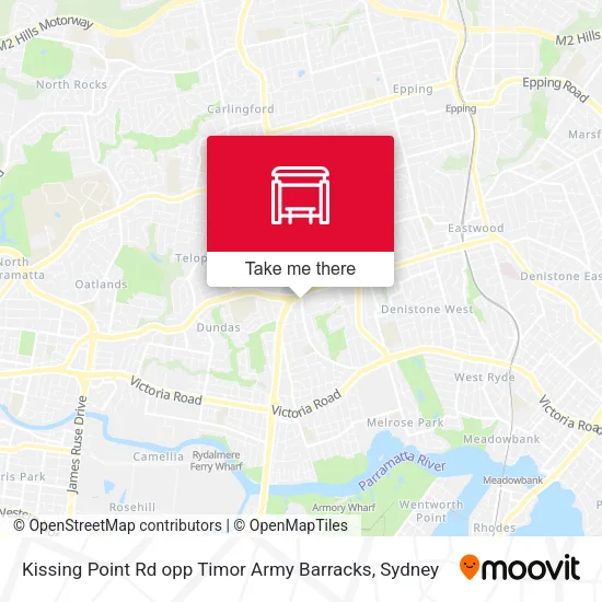 Kissing Point Rd opp Timor Army Barracks map