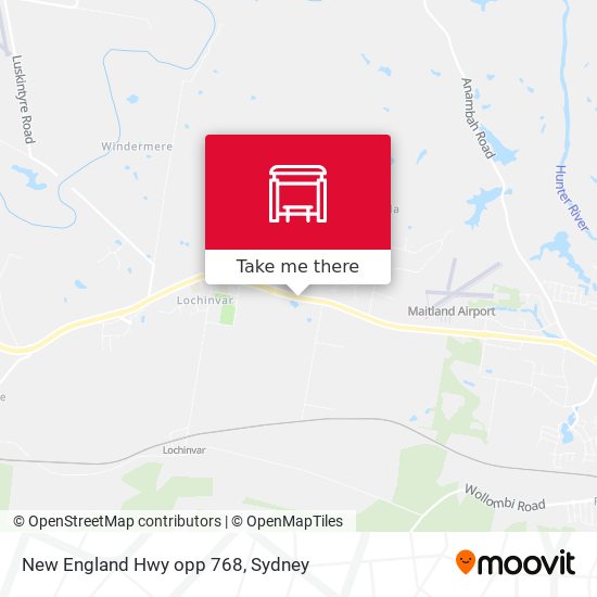 New England Hwy opp 768 map