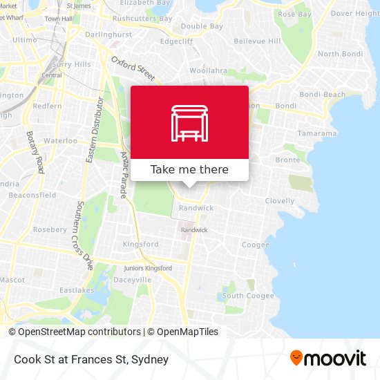 Cook St at Frances St map