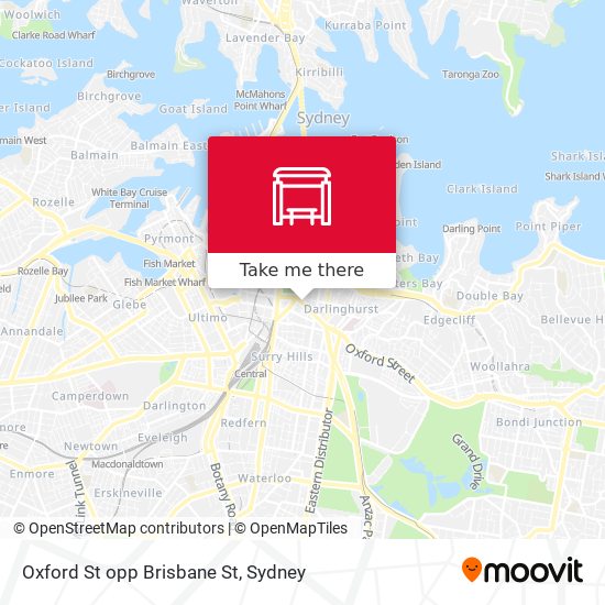 Oxford St opp Brisbane St map