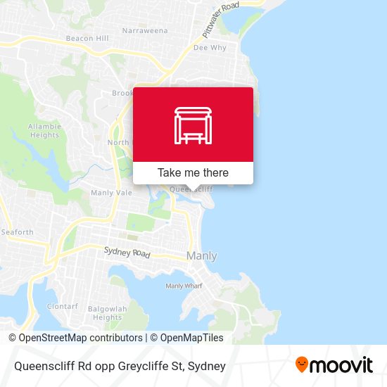 Queenscliff Rd opp Greycliffe St map