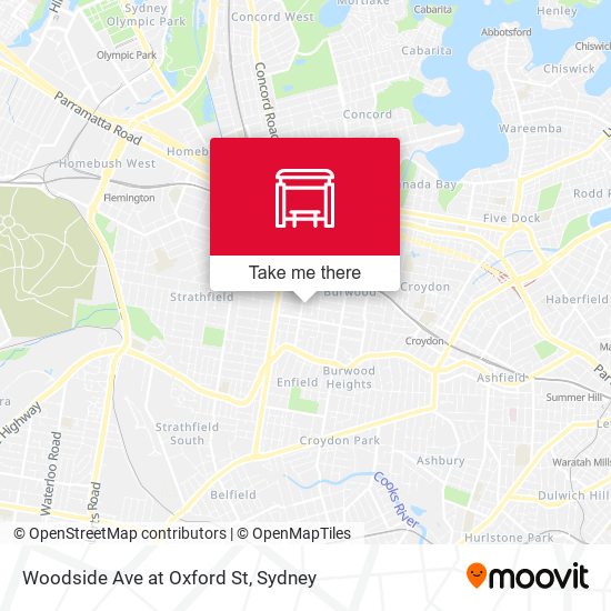 Woodside Ave at Oxford St map