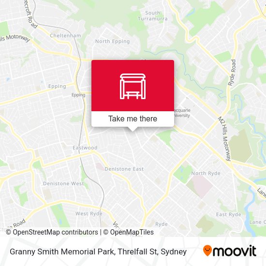 Granny Smith Memorial Park, Threlfall St map