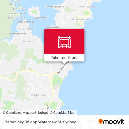 Barrenjoey Rd opp Waterview St map