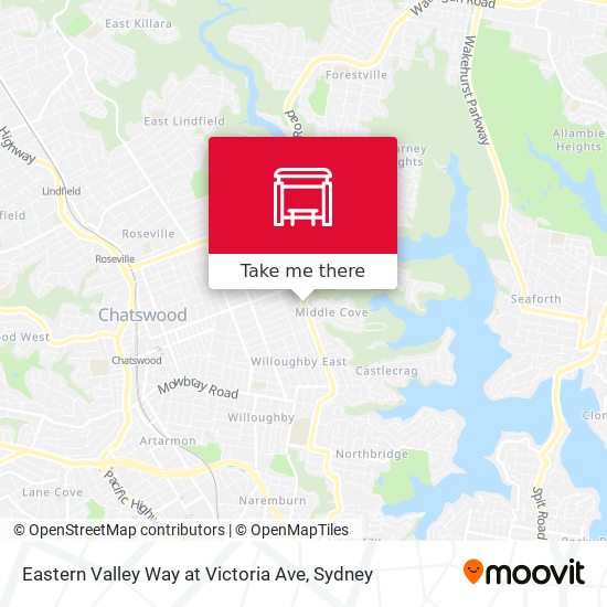 Eastern Valley Way at Victoria Ave map