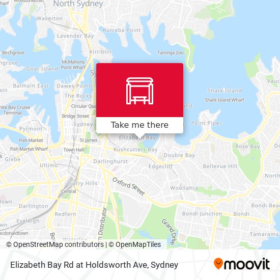 Mapa Elizabeth Bay Rd at Holdsworth Ave