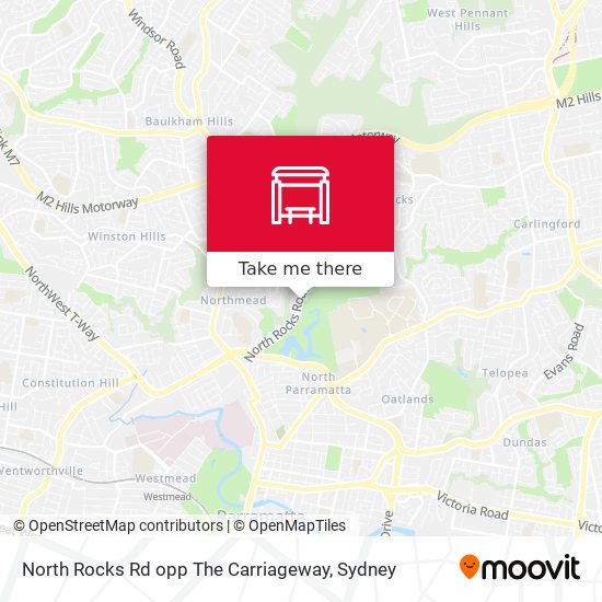 North Rocks Rd opp The Carriageway map