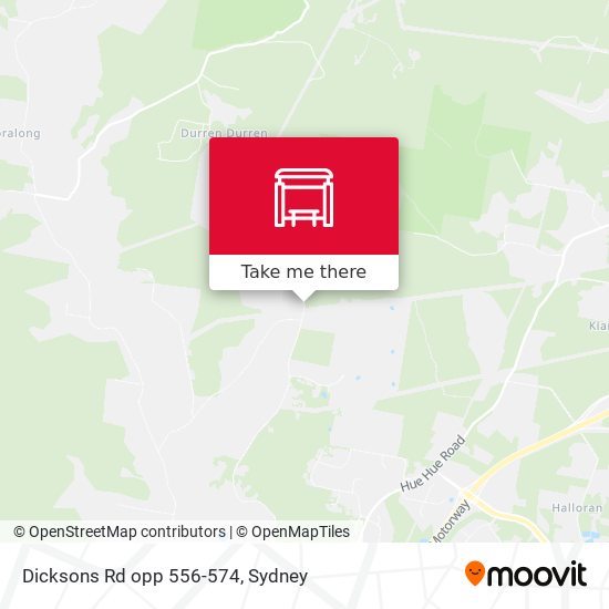 Dicksons Rd opp 556-574 map