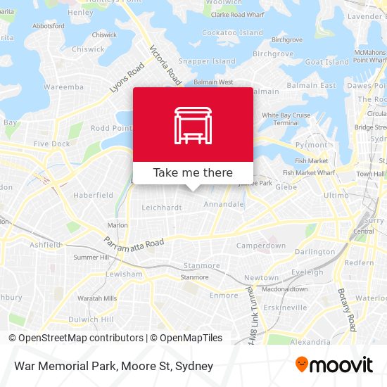 War Memorial Park, Moore St map