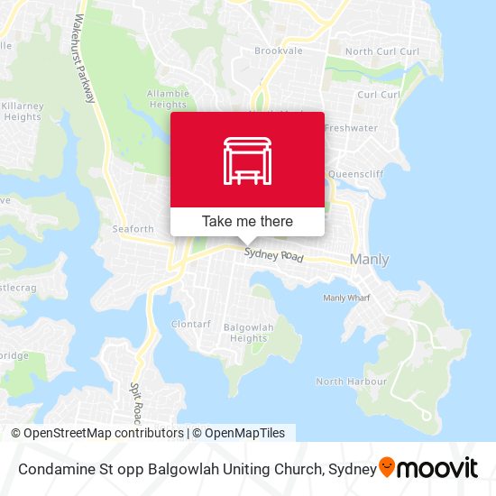 Condamine St opp Balgowlah Uniting Church map