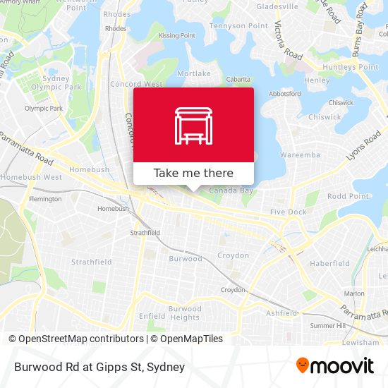 Burwood Rd at Gipps St map