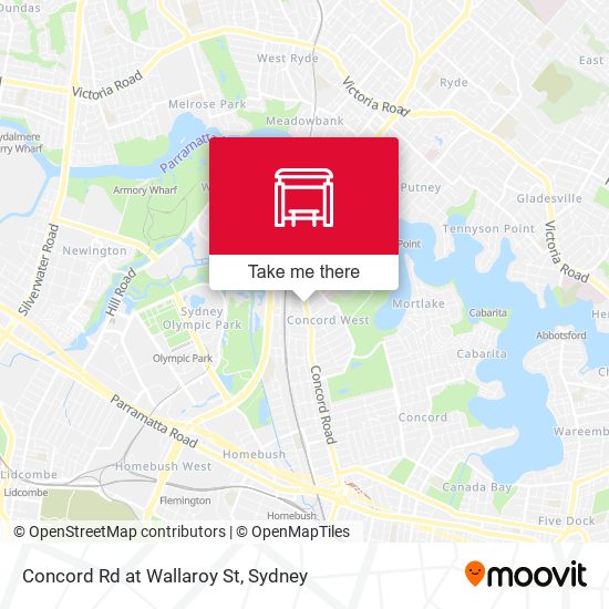 Concord Rd at Wallaroy St map