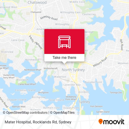 Mater Hospital, Rocklands Rd map