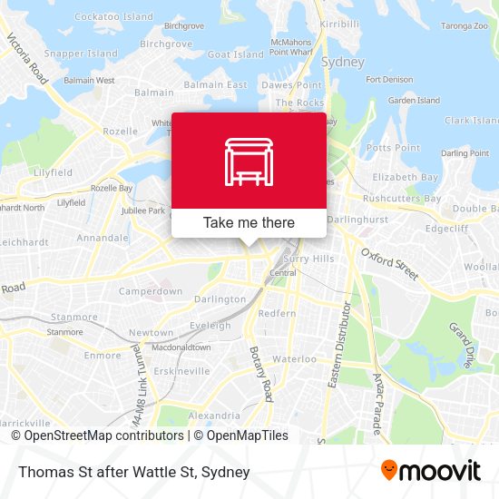 Thomas St after Wattle St map