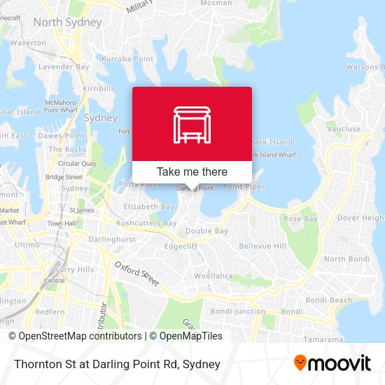 Thornton St at Darling Point Rd map