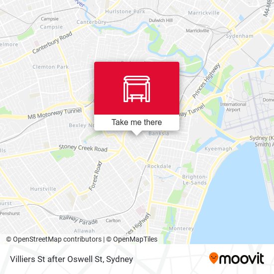 Villiers St after Oswell St map