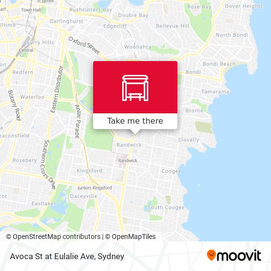 Avoca St at Eulalie Ave map