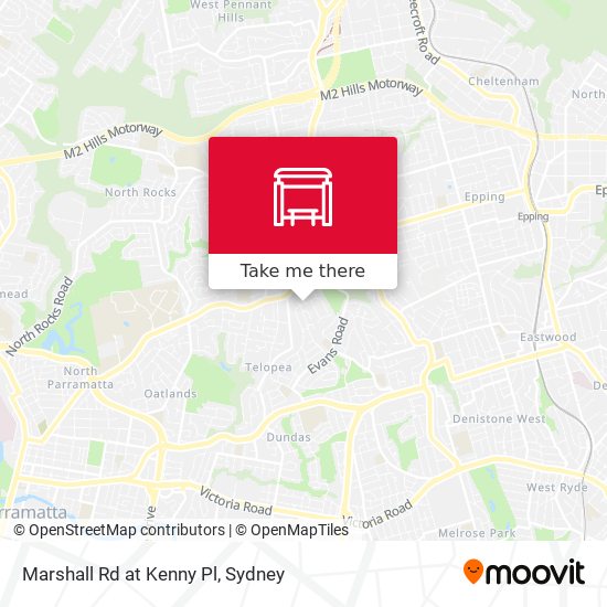 Marshall Rd at Kenny Pl map