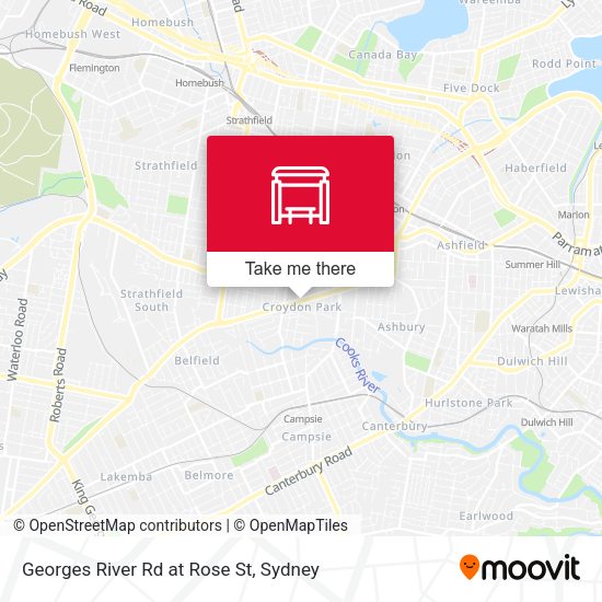 Georges River Rd at Rose St map