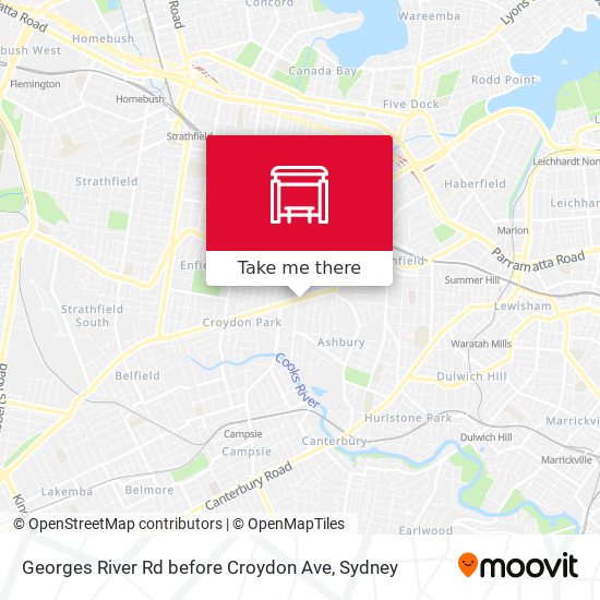 Georges River Rd before Croydon Ave map