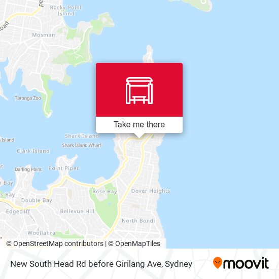 New South Head Rd before Girilang Ave map