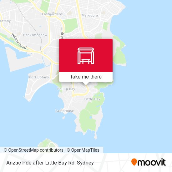 Anzac Pde after Little Bay Rd map