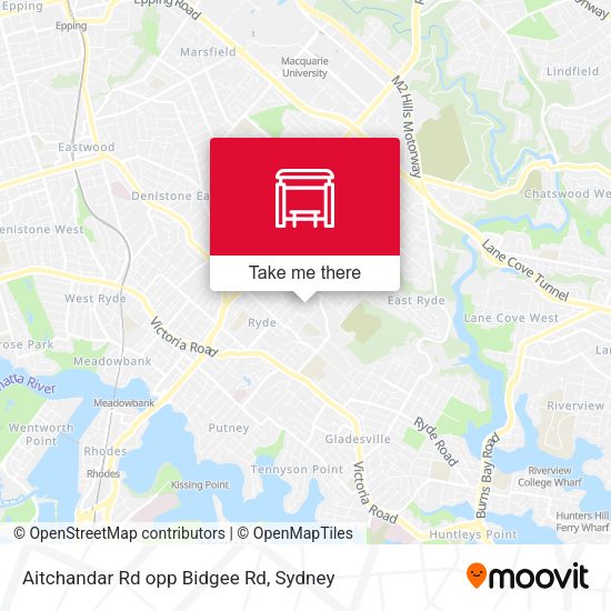 Aitchandar Rd opp Bidgee Rd map