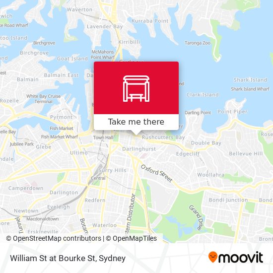 William St at Bourke St map