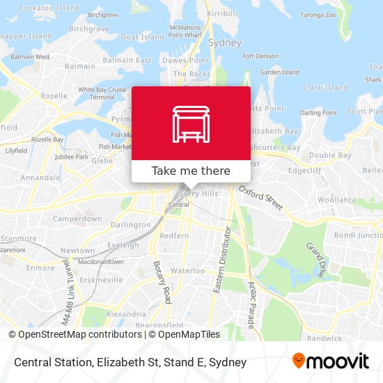 Central Station, Elizabeth St, Stand E map