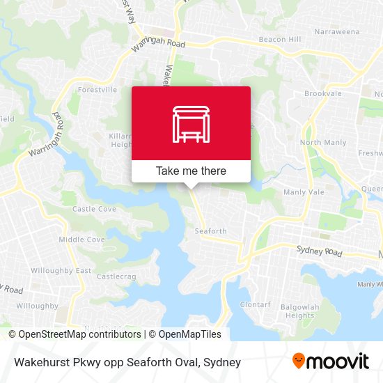 Wakehurst Pkwy opp Seaforth Oval map