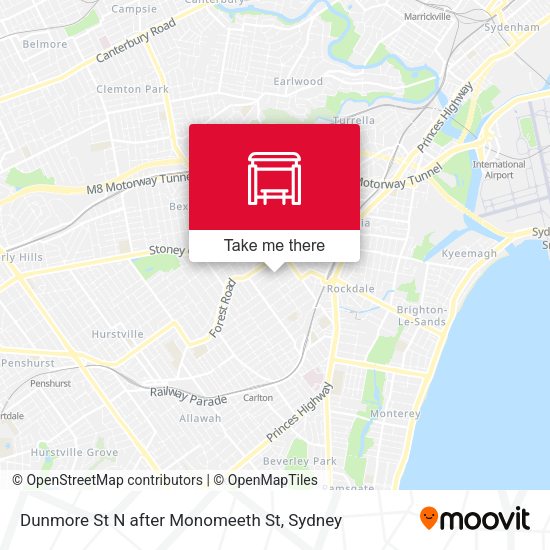 Dunmore St N after Monomeeth St map