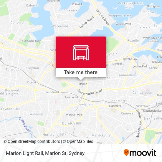 Mapa Marion Light Rail, Marion St