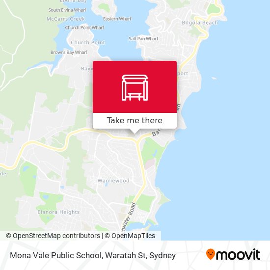 Mona Vale Public School, Waratah St map