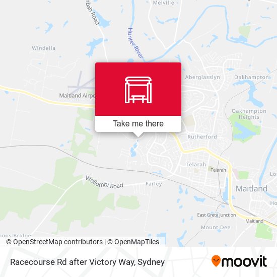 Racecourse Rd after Victory Way map