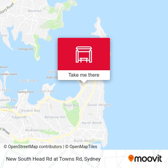 New South Head Rd at Towns Rd map