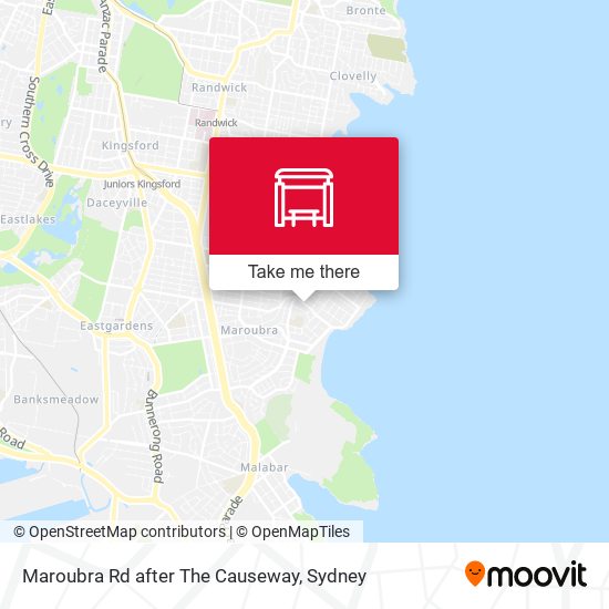 Maroubra Rd after The Causeway map