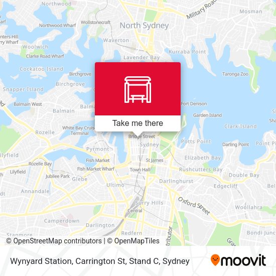 Wynyard Station, Carrington St, Stand C map