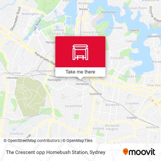 The Crescent opp Homebush Station map