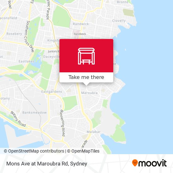 Mons Ave at Maroubra Rd map