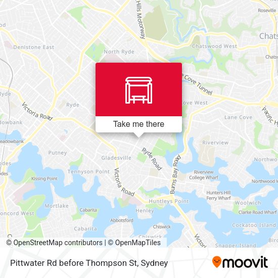Pittwater Rd before Thompson St map