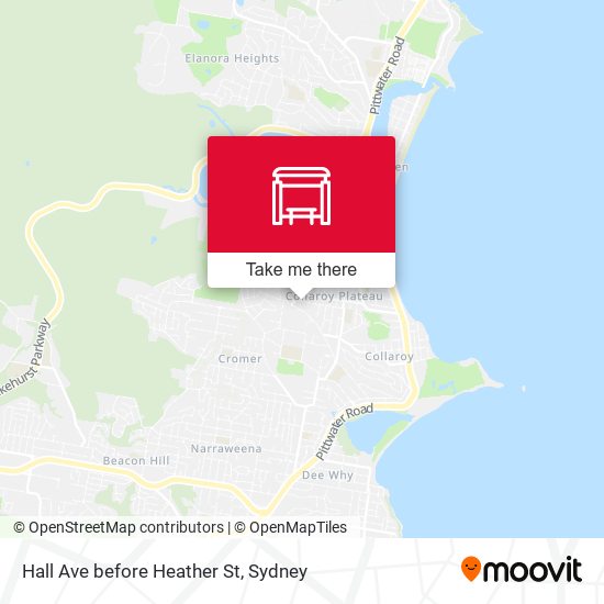 Hall Ave before Heather St map