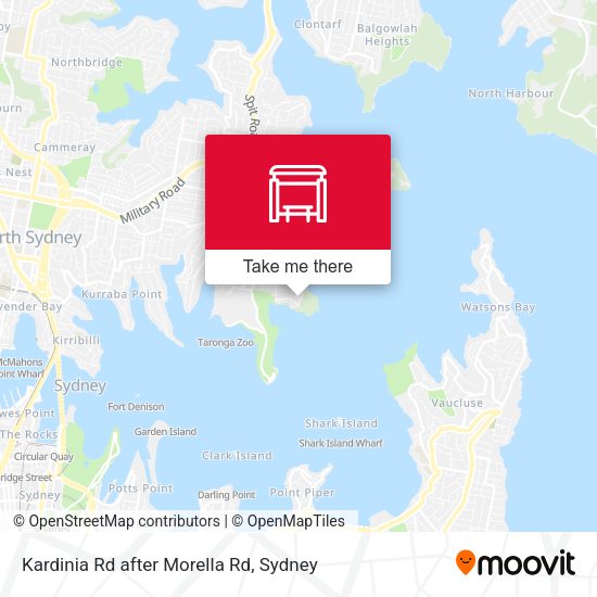 Kardinia Rd after Morella Rd map