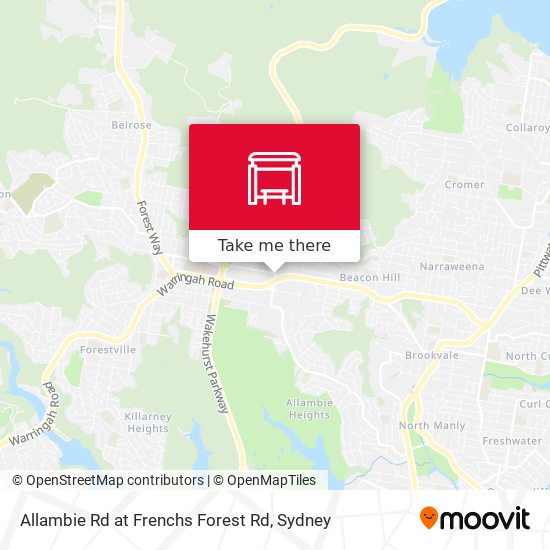 Allambie Rd at Frenchs Forest Rd map