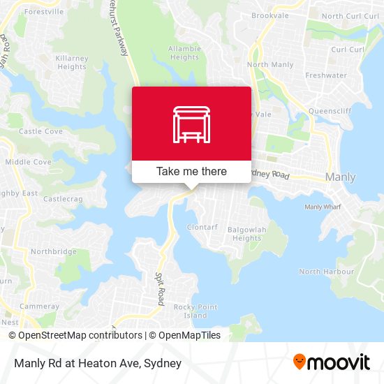 Manly Rd at Heaton Ave map