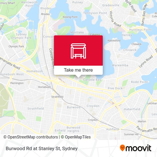 Burwood Rd at Stanley St map