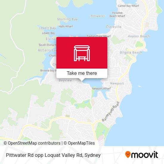 Pittwater Rd opp Loquat Valley Rd map