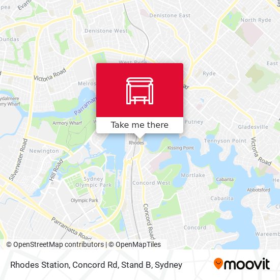 Rhodes Station, Concord Rd, Stand B map